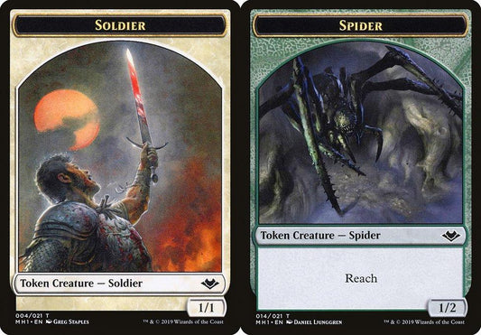 Soldier (004) // Spider (014) Double-Sided Token