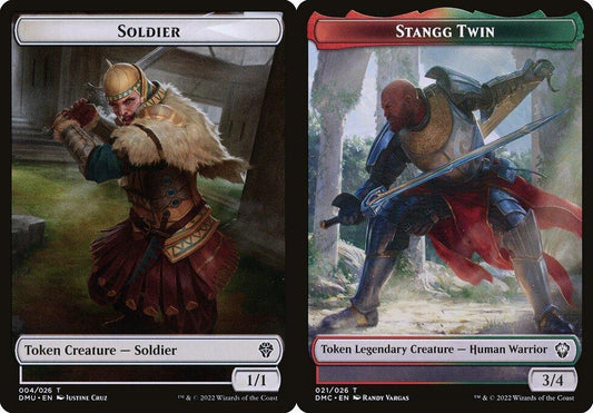 Soldier (004) // Stangg Twin (021) Double-Sided Token - Foil