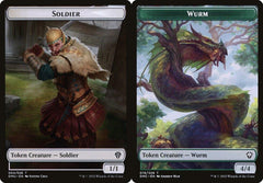 Soldier (004) // Wurm (019) Double-Sided Token - Foil