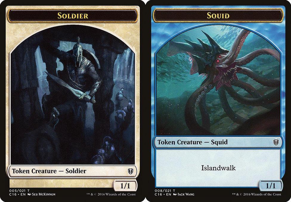 Soldier (005) // Squid (008) Double-Sided Token