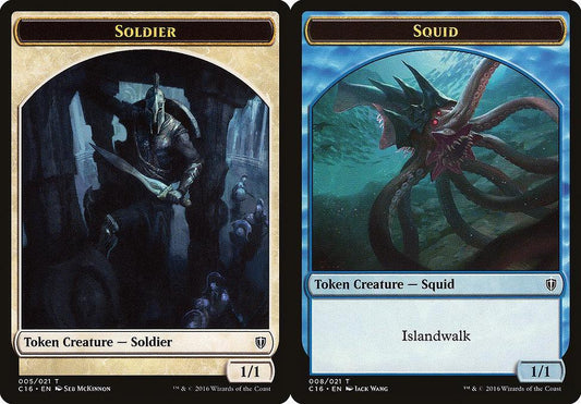 Soldier (005) // Squid (008) Double-Sided Token