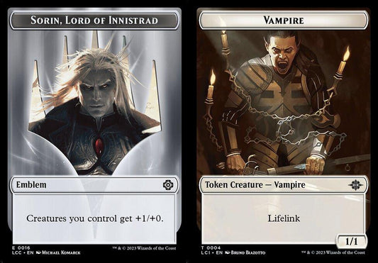 Sorin, Lord of Innistrad Emblem (0016) // Vampire (0004) Double-Sided Token