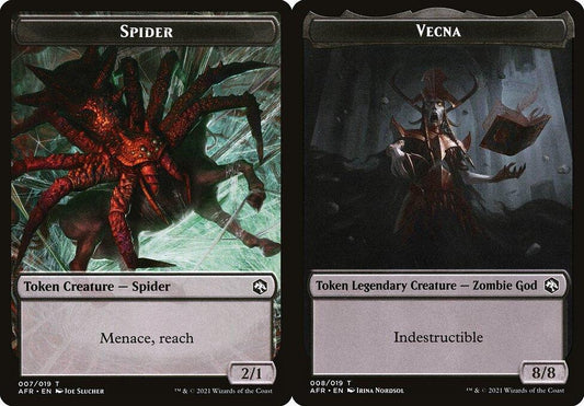 Spider (007) // Vecna (008) Double-Sided Token - Foil