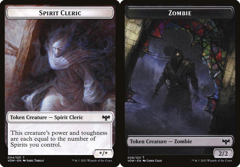 Spirit Cleric (004) // Zombie (008) Double-Sided Token - Foil