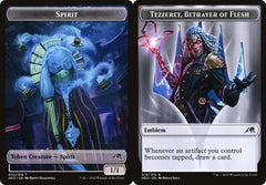 Spirit (002) // Tezzeret, Betrayer of Flesh Emblem (019) Double-Sided Token - Foil
