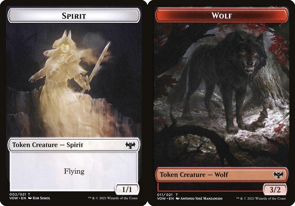 Spirit (002) // Wolf (011) Double-Sided Token - Foil