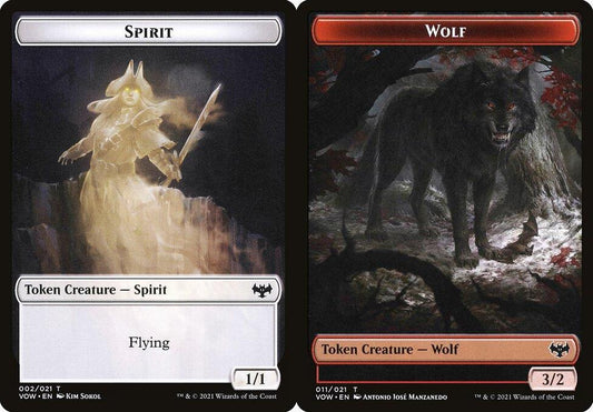 Spirit (002) // Wolf (011) Double-Sided Token - Foil