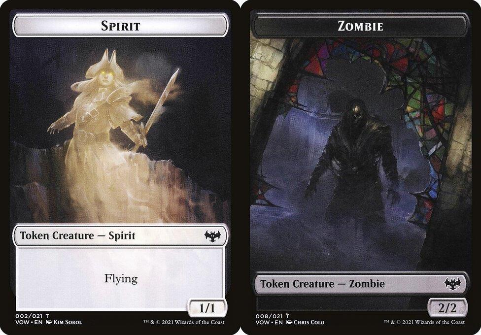 Spirit (002) // Zombie (008) Double-Sided Token - Foil
