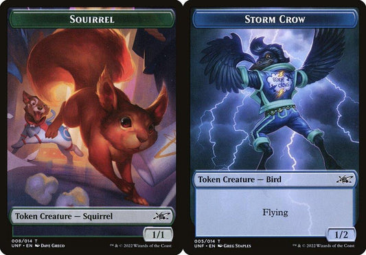 Squirrel (008) // Storm Crow (005) Double-Sided Token - Foil
