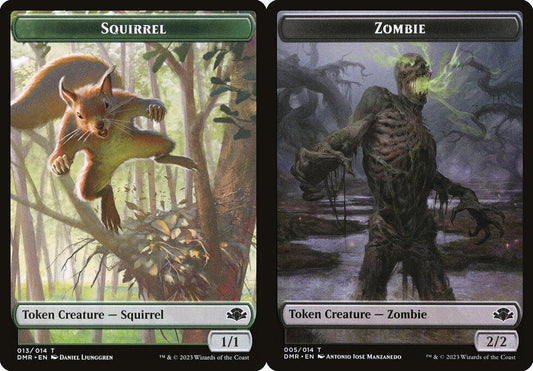 Squirrel (013) // Zombie (005) Double-Sided Token - Foil
