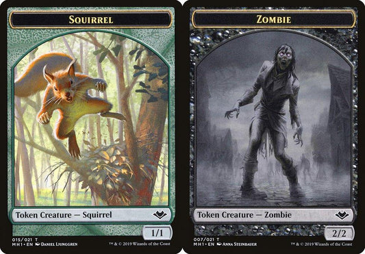 Squirrel (015) // Zombie (007) Double-Sided Token