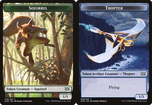 Squirrel (018) // Thopter (008) Double-Sided Token - Foil