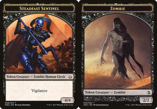 Steadfast Sentinel (008) // Zombie (020) Double-Sided Token