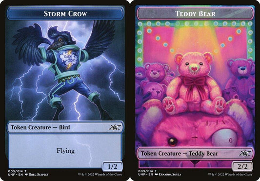 Storm Crow (005) // Teddy Bear (009) Double-Sided Token - Foil