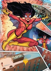 Spider-Woman, Stunning Savior (51/54) Art Card (ASMP) - Gold-Stamped Signature