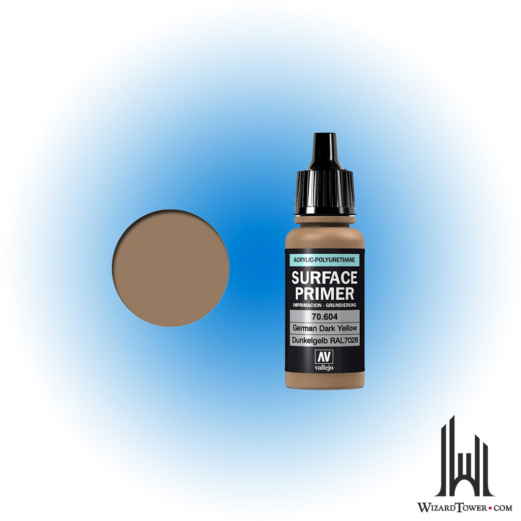 Vallejo Surface Primer German Dark Yellow 604 - 17ml
