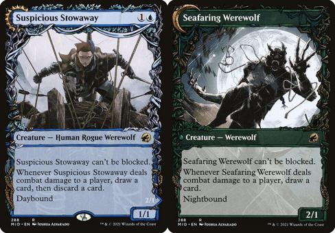 Suspicious Stowaway // Seafaring Werewolf (288) (Showcase) - Foil