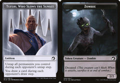 Teferi, Who Slows The Sunset Emblem (017) // Zombie (005) Double-Sided Token - Foil
