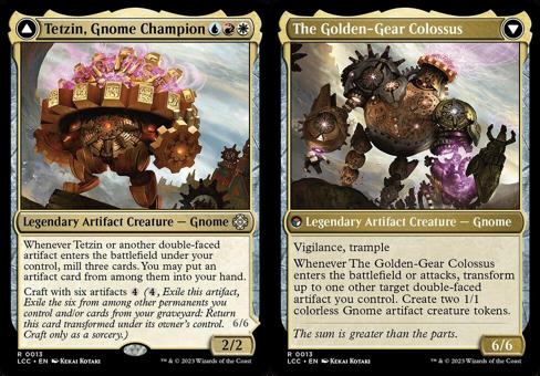 Tetzin, Gnome Champion // The Golden-Gear Colossus - Foil