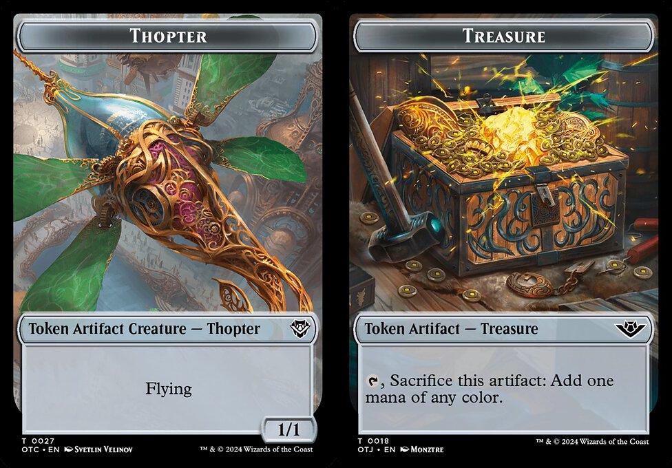 Thopter (0027) // Treasure (0018) Double-Sided Token