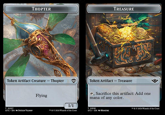 Thopter (0027) // Treasure (0018) Double-Sided Token