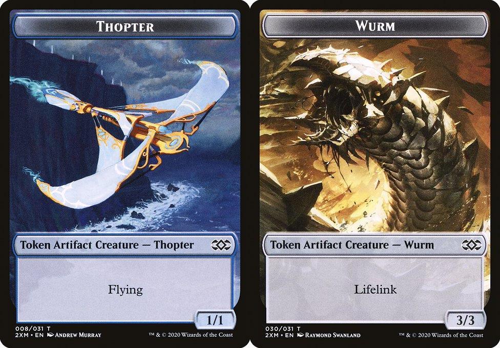 Thopter (008) // Wurm (030) Double-Sided Token - Foil
