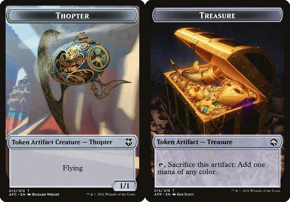 Thopter (012) // Treasure (015) Double-Sided Token