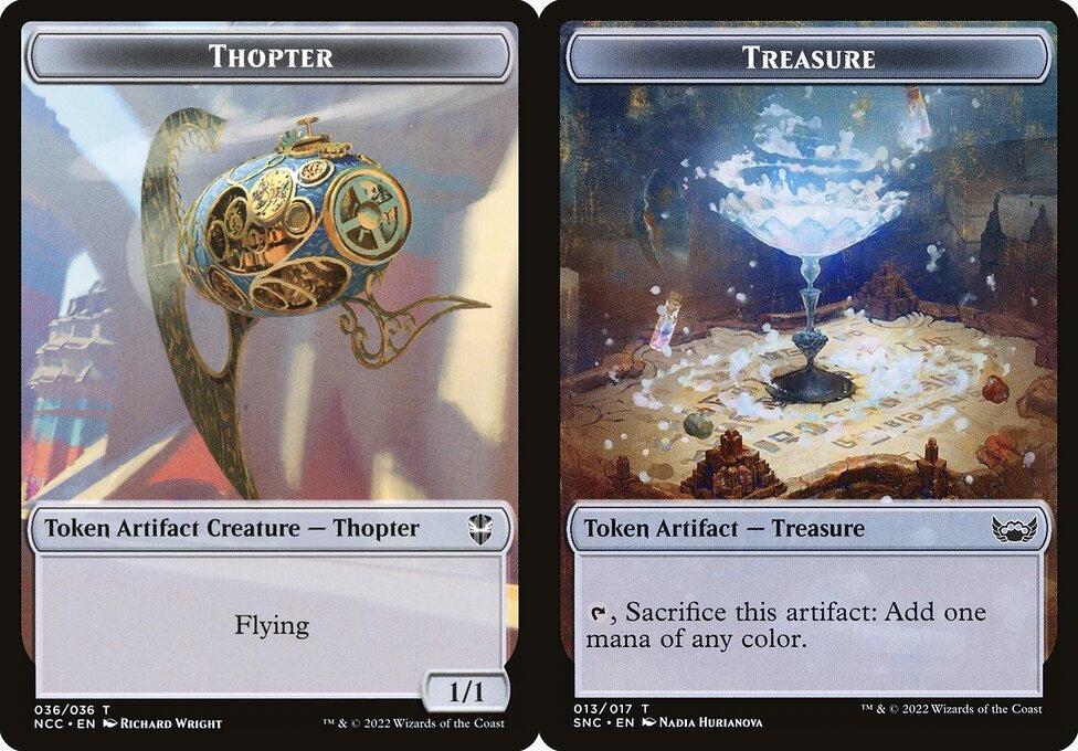 Thopter (036) // Treasure (013) Double-Sided Token