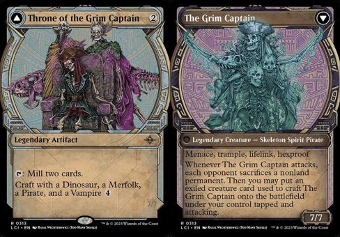 Throne of the Grim Captain // The Grim Captain (0313) (Showcase) - Foil