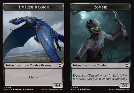 Timeless Dragon (0006) // Zombie (0007) Double-Sided (TDFT) - Foil