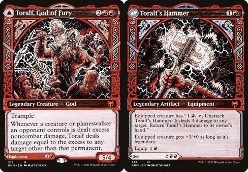 Toralf, God of Fury // Toralf's Hammer (313) (Showcase) - Foil