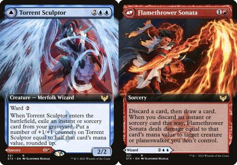 Torrent Sculptor // Flamethrower Sonata (331) (Extended Art) - Foil