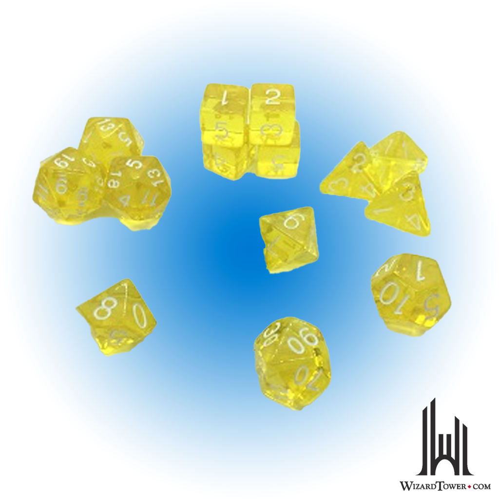 Dice Set - Translucent Yellow 15ct