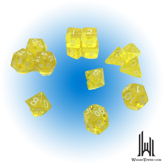 Dice Set - Translucent Yellow 15ct