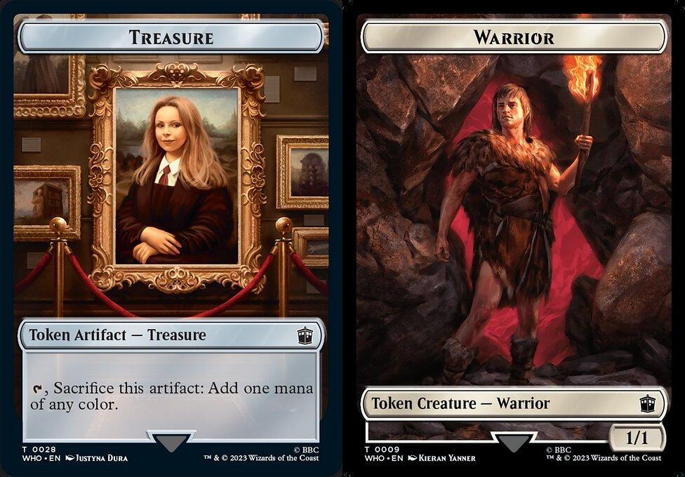 Treasure (0028) // Warrior (0009) Double-Sided Token - Foil