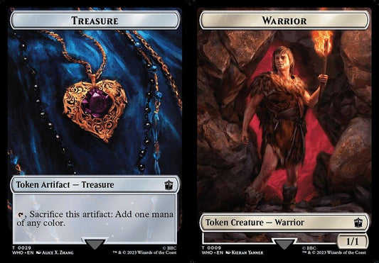 Treasure (0029) // Warrior (0009) Double-Sided Token - Foil