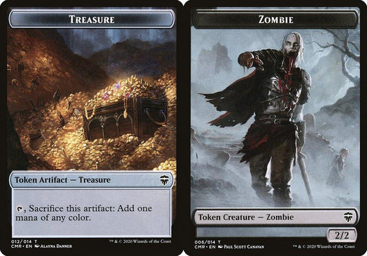 Treasure (012) // Zombie (006) Double-Sided Token - Foil