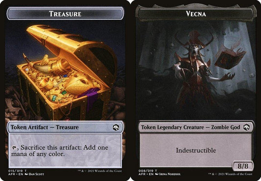Treasure (015) // Vecna (008) Double-Sided Token - Foil