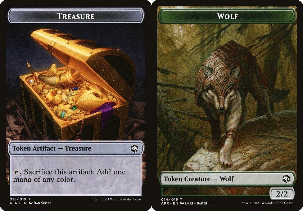 Treasure (015) // Wolf (014) Double-Sided Token