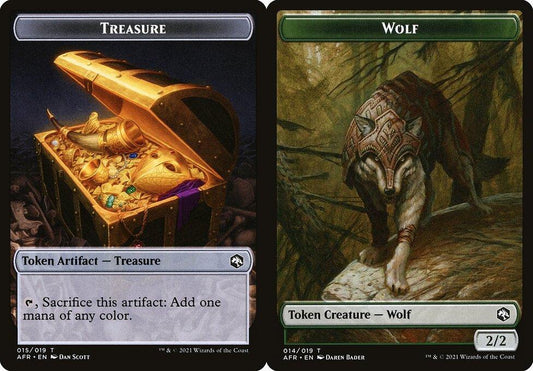 Treasure (015) // Wolf (014) Double-Sided Token