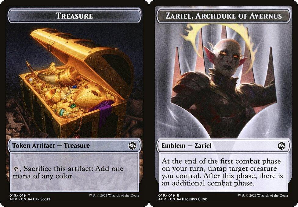 Treasure (015) // Zariel, Archduke of Avernus Emblem (019) Double-Sided Token - Foil