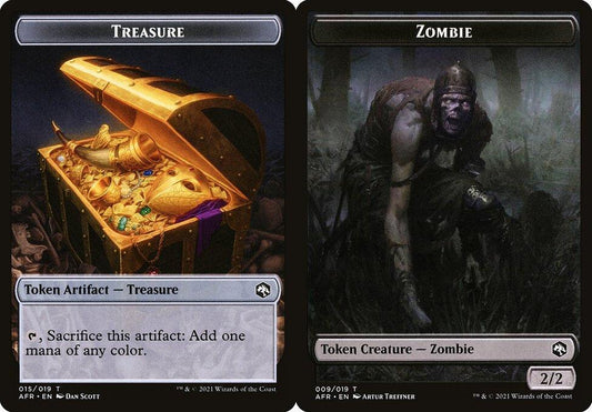 Treasure (015) // Zombie (009) Double-Sided Token - Foil