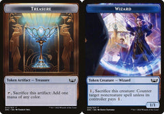 Treasure (017) // Wizard (005) Double-Sided Token - Foil