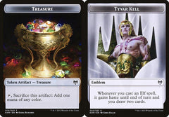 Treasure (019) // Tyvar Kell Emblem (022) Double-Sided Token - Foil