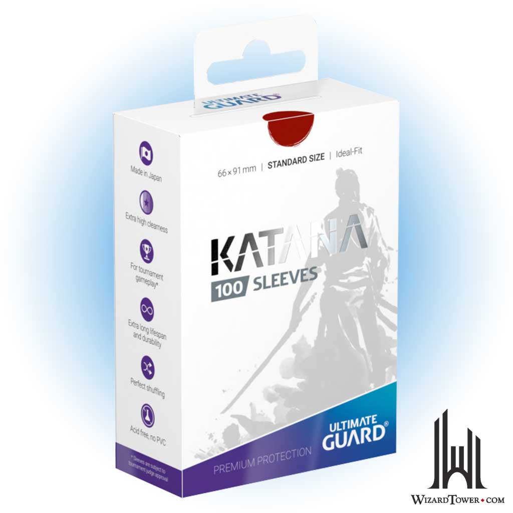 Deck Protectors - Katana Red 100ct