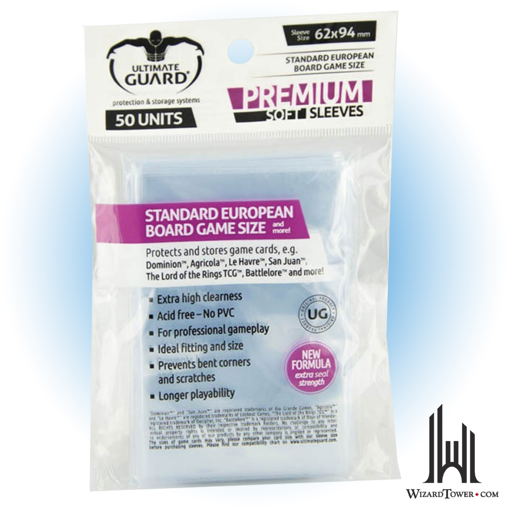 Board Game Sleeves - Ultimate Guard Premium Standard European 62 x 94 mm 50ct