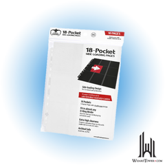 Card Holder Sheet - Side Loader White 18-Pocket Pack of 10