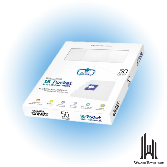 Card Holder Sheet - Side Loader White 18-Pocket Pack of 50