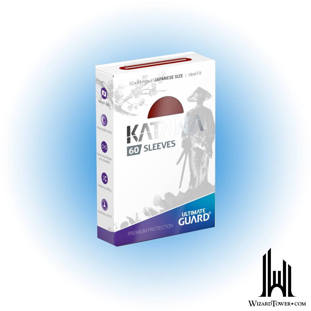 Deck Protectors - Katana Japanese Red 60ct