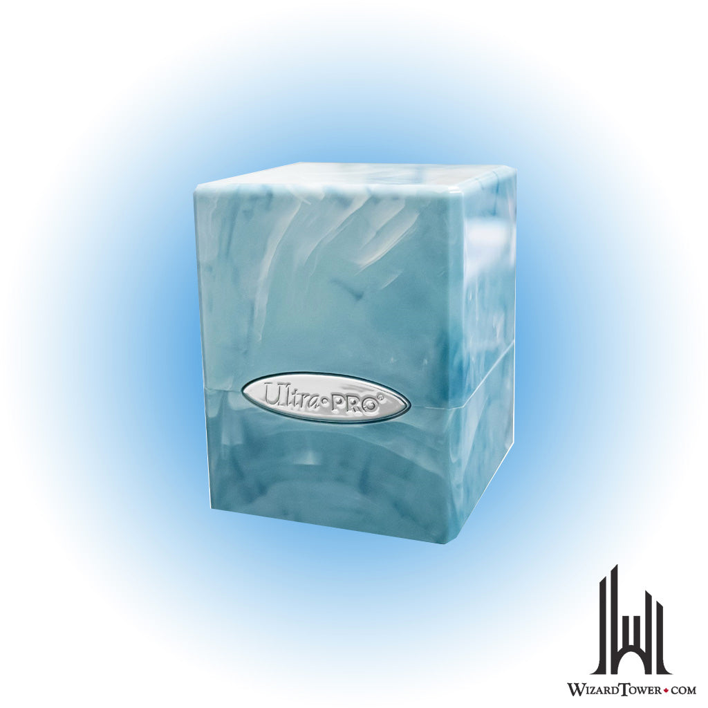 Deck Box - Satin Cube - Light Blue / White 100+